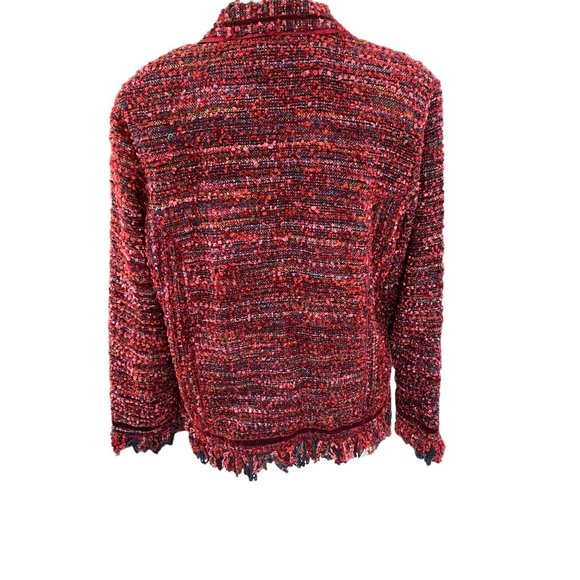 Yak Magik Silk Velvet Whimsigoth Jacket Red Fairy Grunge Fringe Maximalist-L - Picture 10 of 16